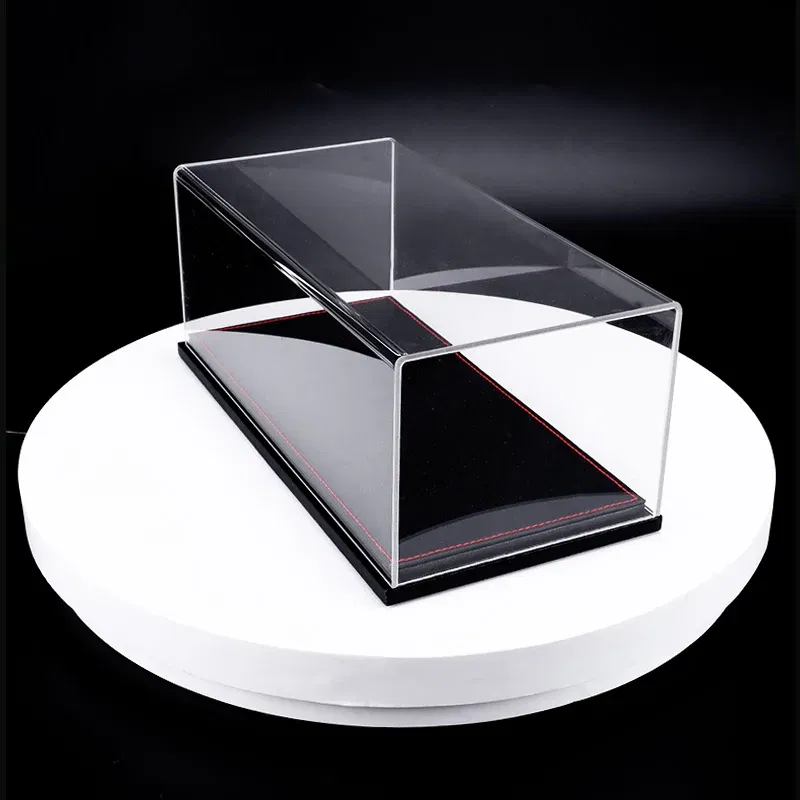Color: Blue - 1/18 Acrylic Display Diecast Model Car Show Unto Them Box Cover Dust Cover