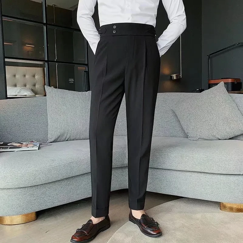 Black Slim Pants Men's