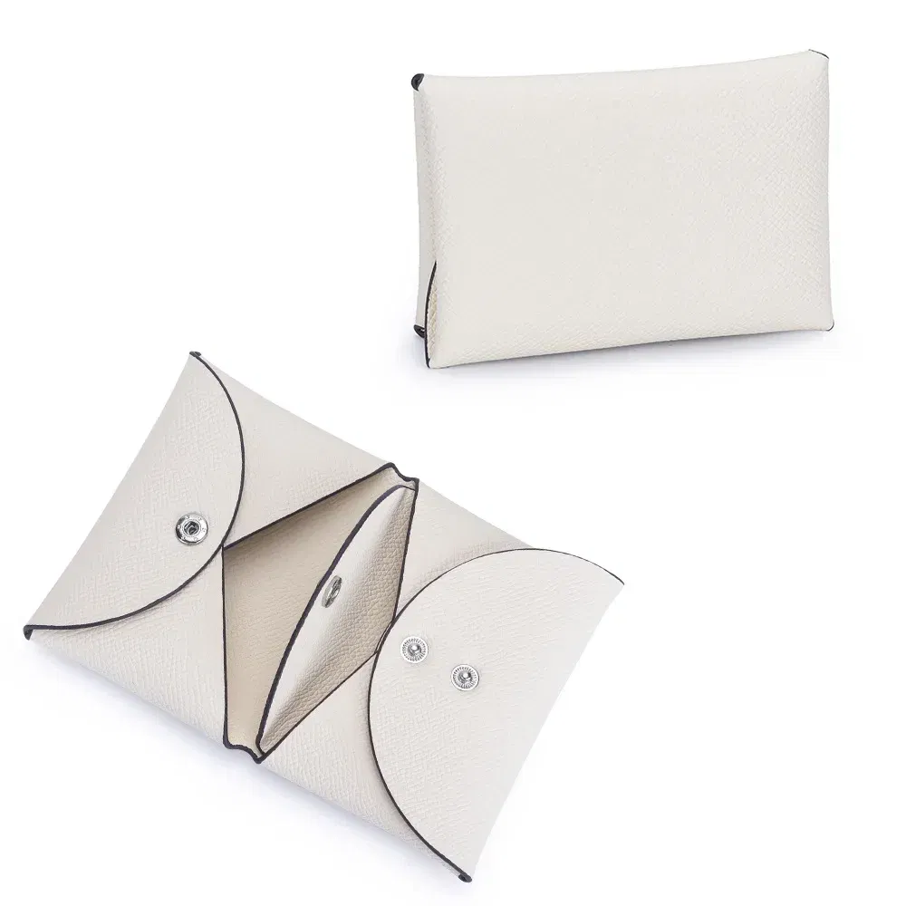 Color: SKY BLUE - Genuine Leather Coin Pouch Change Holder Mini Snap Pocket Wallet for Men Women Luxury Designer Credit Card Holder Coin Purses