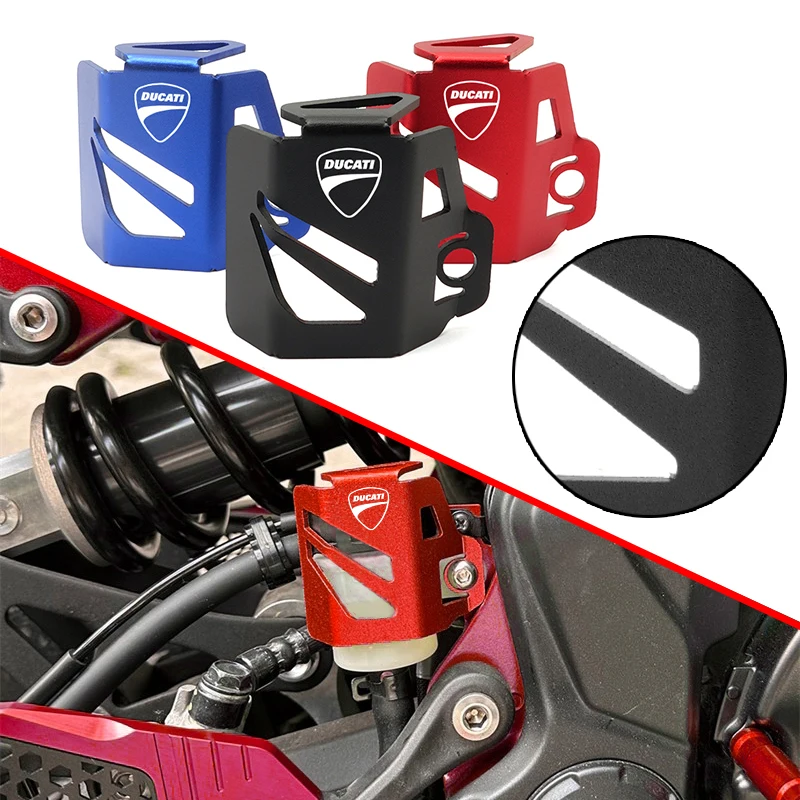 Color: multi - Brake Fluid Reservoir Guard Cover Oil Tank Cup Protection For Ducati Multistrada 1100 S 1200 S GT 1260 Monster 1100 Accessories