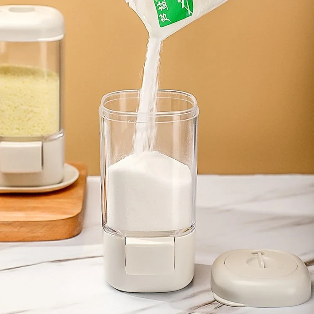2g Metering Salt Shaker Push Type Salt Dispenser Salt Tank Sugar Bottle Shaker canister Quantitative Salt Shaker Moisture-proof