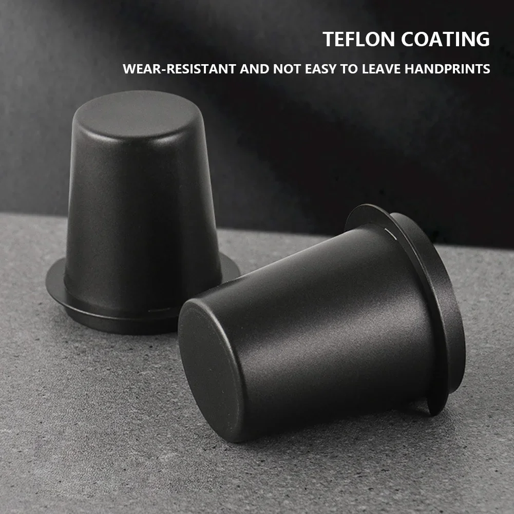 Color: WHITE - Coffee Dosing Cup 51/54/58mm Coffee Bean Measuring Cups Stainless Steel Replacement Cafe Barista Tool for Espresso Machine