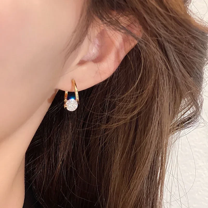 Simple Single Zirconia Earrings