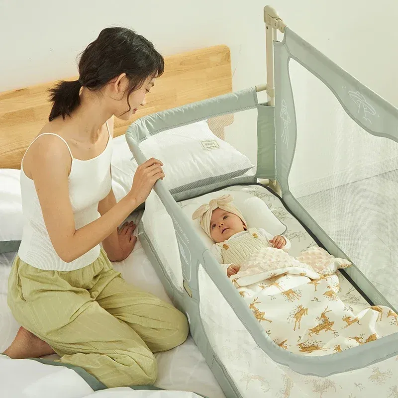Color: Red, Ships From: Russian Federation - IMBABY Baby Safety Barrier Liftable Protective Side Bed 3 in 1 Baby Crib Portable Bed Rail Guard Sleeping Space for Baby Nest