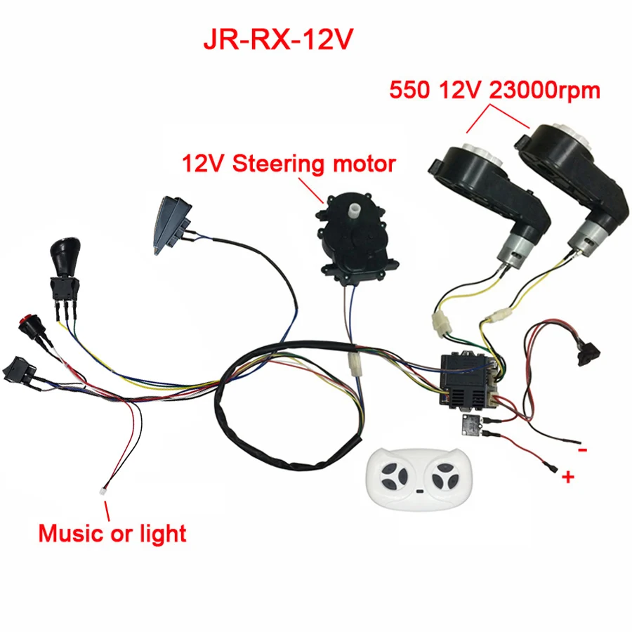 Color: PURPLE - Children electric car DIY accessories wires and gearbox,Self-made toy car full set of parts for electric car kids ride on