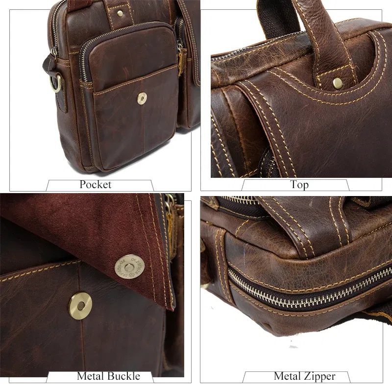 Color: SKY BLUE, Ships From: CHINA - WESTAL Men's Bag Genuine Leather Men's Briefcases Laptop Bag Leather Totes for Document Office Bags for Men Messenger Bags 8002