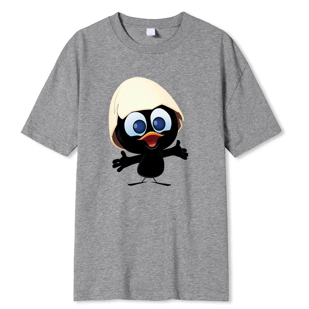 Color: army green, Size: XXXL - Sunlight T Shirt Big Size Men Calimero Cartoon pattern Men T Shirt Painted Funny Tshirt Men T Shirt