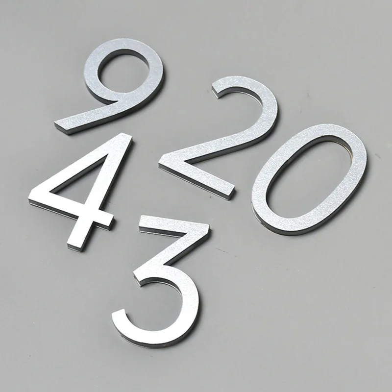 Color: Chocolate, Size: 40x30cm - Self Adhesive Address Plaque Mailbox Sign House Address Acrylic Door 3d Number Sticker Plate Number