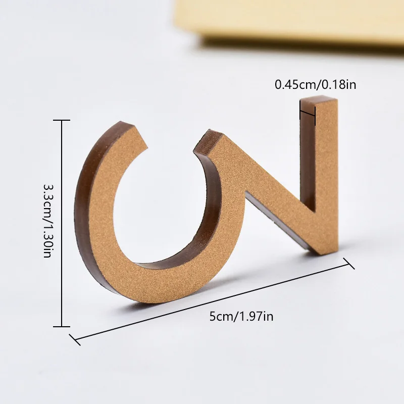Color: Chocolate, Size: 40x30cm - Self Adhesive Address Plaque Mailbox Sign House Address Acrylic Door 3d Number Sticker Plate Number