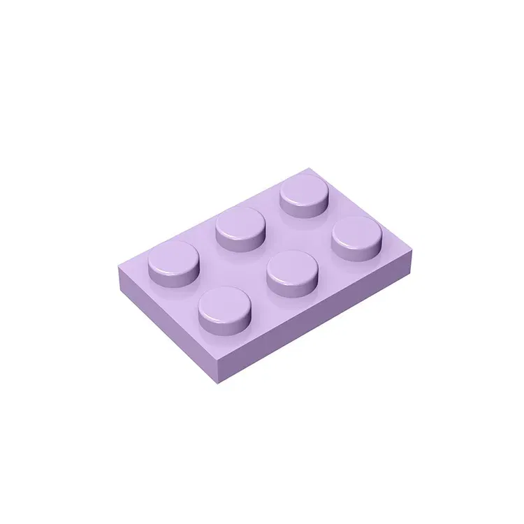 Color: Magenta - Educational Assemblage GOBRICKS Plate 2 x 3 compatible  with lego 3021 pieces of children's toys building block Particles Plate