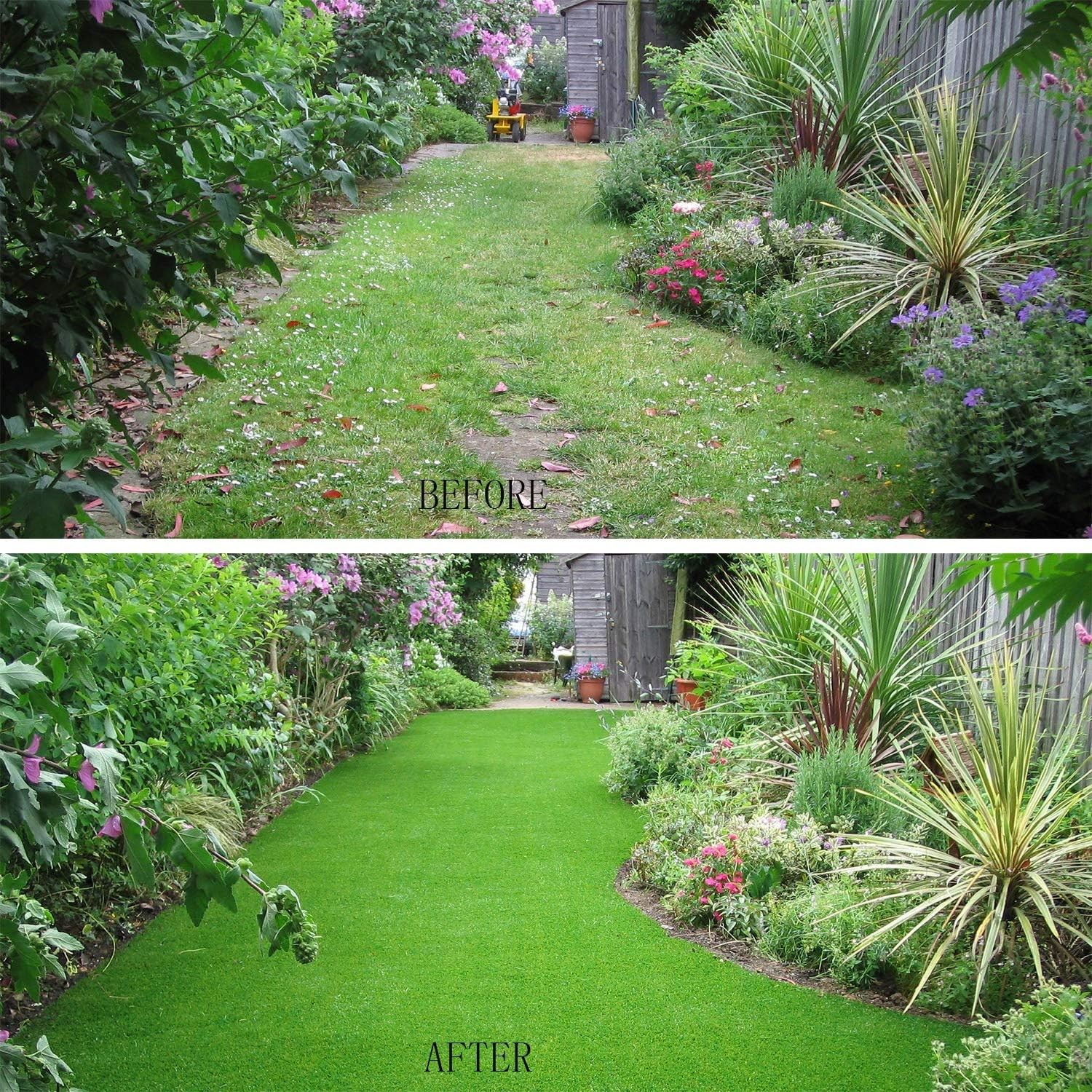 Artificial Turf Grass Mat Carpet, Realistic Synthetic Mat, Indoor Outdoor Garden Landscape for Pets,Fake Faux Rug with Drainage Holes