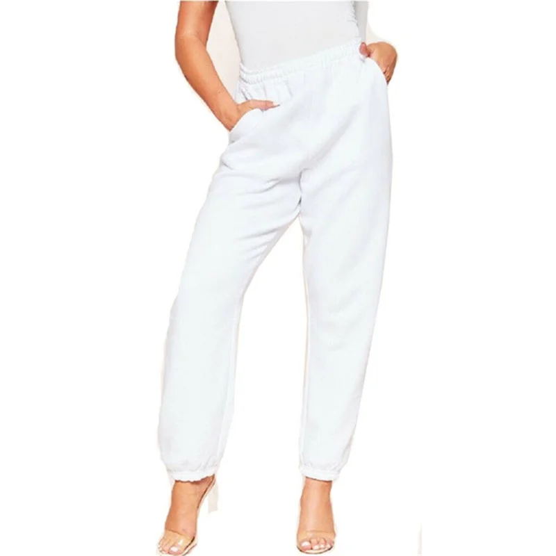 Color: Black, Size: XXL - Trendy Women's Pants Loose Trousers Outdoor Casual Pants Four Seasons Sweatpants Women's Drawstring Jogging Pants