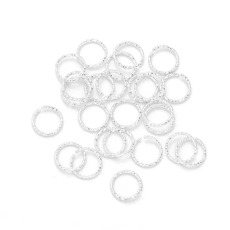 Color: Blue, Ships From: CHINA - 20pcs 4/6/8/10mm Silver/14K Gold Plated Brass Jump Rings Open Loops for Bracelet Necklace Earring DIY Jewelry Making Findings