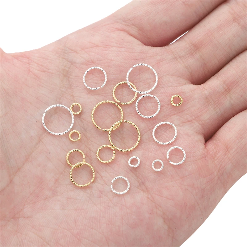 Color: Blue, Ships From: CHINA - 20pcs 4/6/8/10mm Silver/14K Gold Plated Brass Jump Rings Open Loops for Bracelet Necklace Earring DIY Jewelry Making Findings