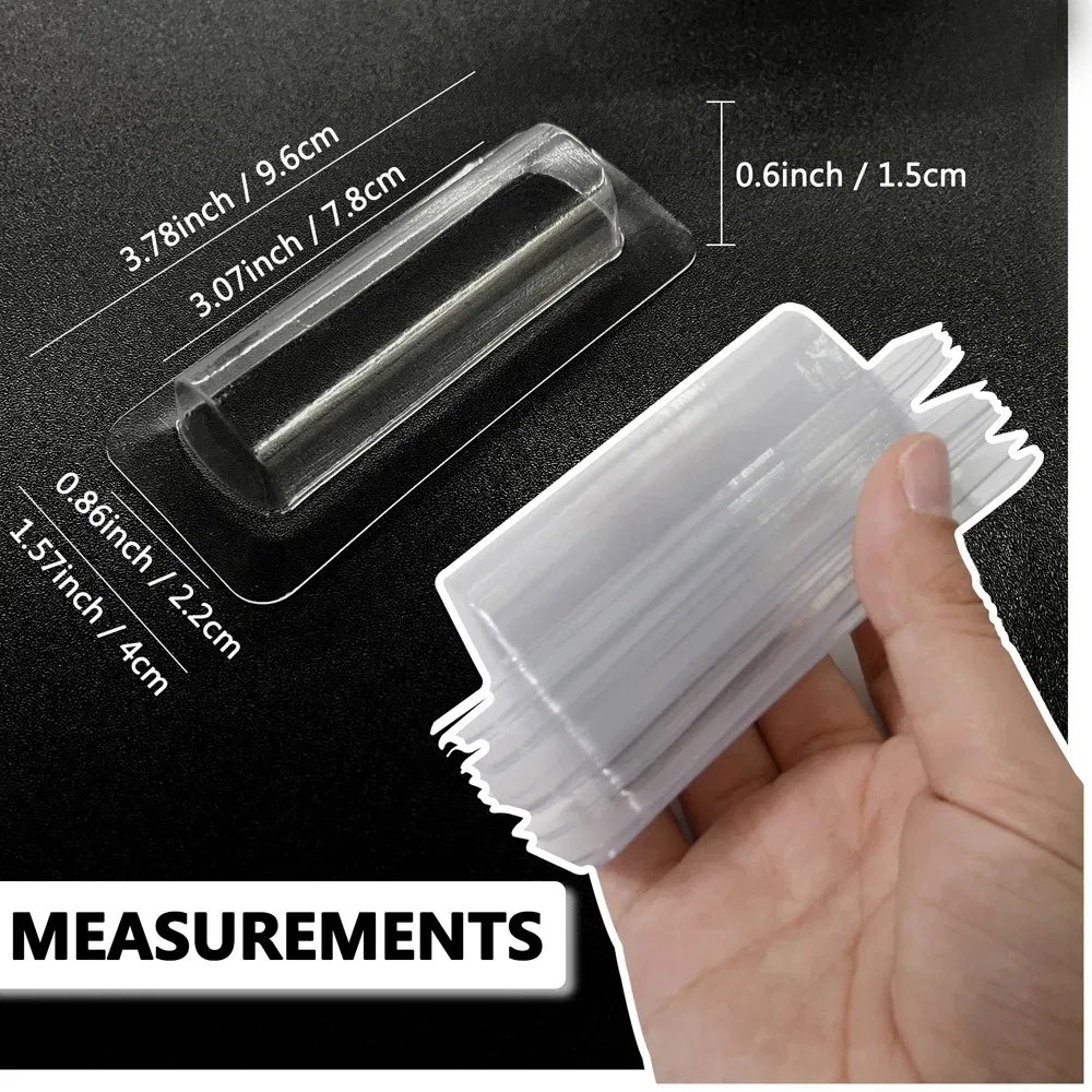 Color: Light Grey - 50/100pcs Money Card Holder With Sticker Plastic Dome Lip Balm Waterproof Clear Cash Pouch DIY Gift for Graduation Christmas