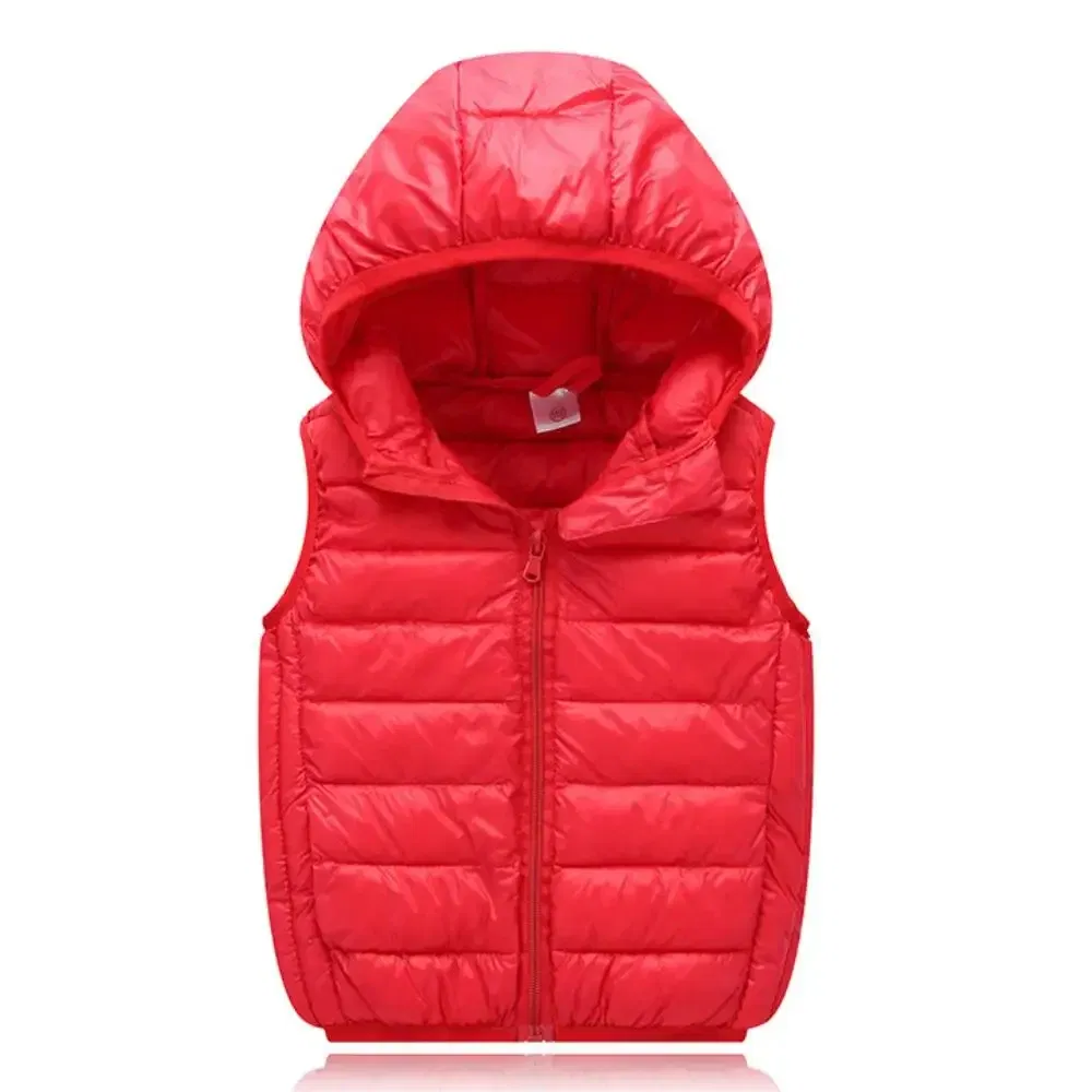 Color: black, Kid Size: 5T - Fall Solid Waistcoat Children Outerwear Winter Coats Kids Clothes Warm Boys and Girls Hooded Vest for Age 2-12 Years Old