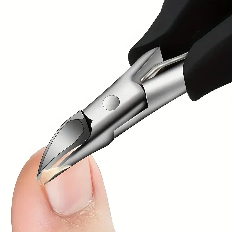Color: light green - Professional Grade Concave Stainless Steel Nail Clippers for Thick Nails and Ingrown Toenails Sharp Curved Blade for Easy Trimmi
