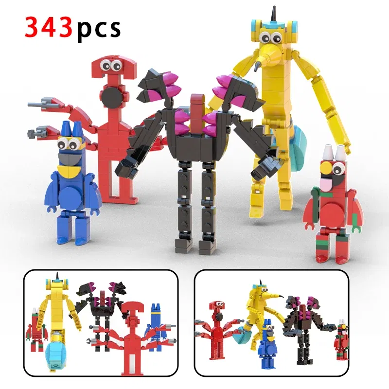 Color: WHITE - Monster Garten of BanBan Building Blocks Toys Set Anime Action Figure Animal Bricks Toys Set for Kids Boys Birthday Easter Gift