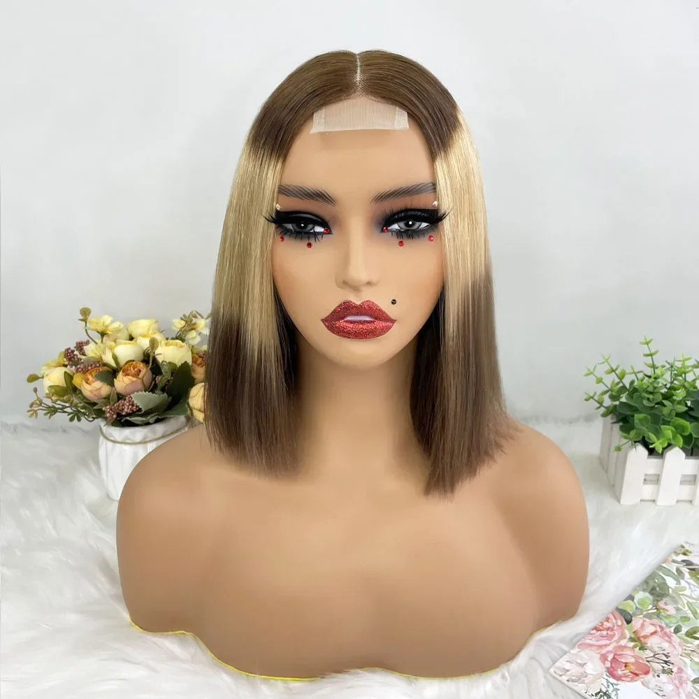 Hair Color: #2, Stretched Length: 8inches, Density: 100% - 250% Density Grey 2x6 Lace Closure Wigs Straight Bob Glueless Wig Gray Vietnamese Human Hair Super Double Drawn Wigs Pre Plucked