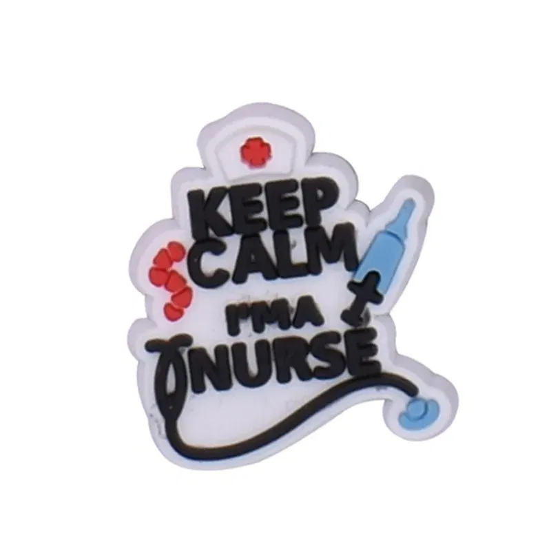 FASHION shoe Charms Accessories PVC Decoration nurse medical care series For sandals clog accessories Kids Party X-mas Gifts