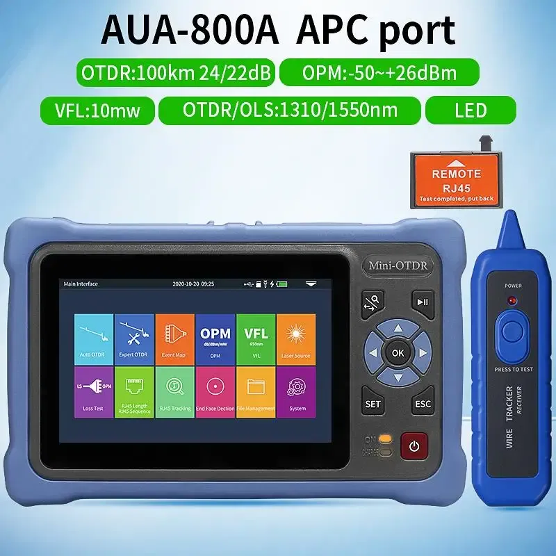 Color: WHITE, Ships From: CHINA - Top MINI OTDR 1310/1550nm 26/24dB Fiber Optic Reflectometer Touch Screen VFL OLS OPM Event Map Ethernet Cable Tester