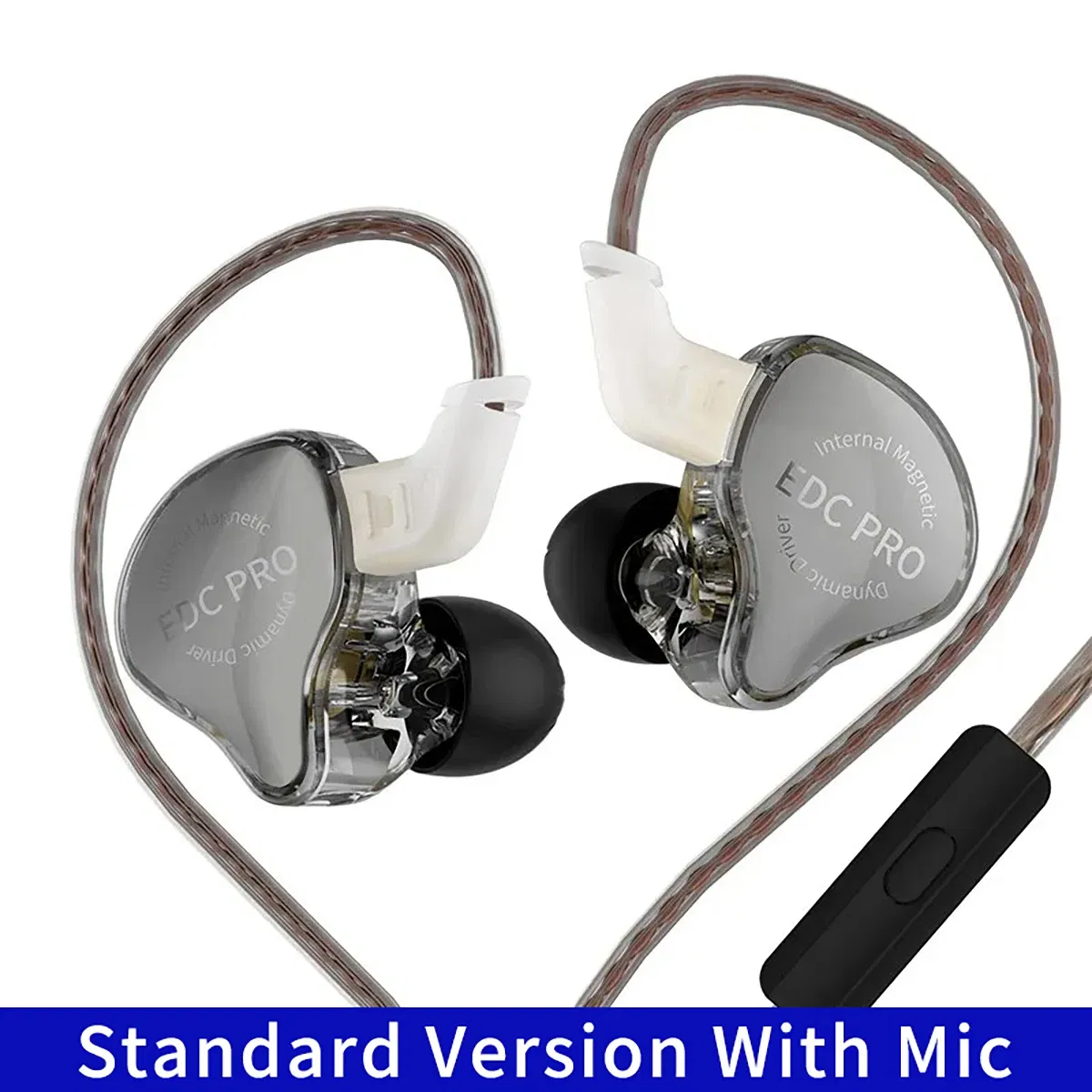 Color: Blue - New KZ EDC PRO HIFI 3.5MM AUX Wired Earphone Dynamic High Performance Monitor In-Ear Earbuds Detachable Cable Harman EDXPRO Lite