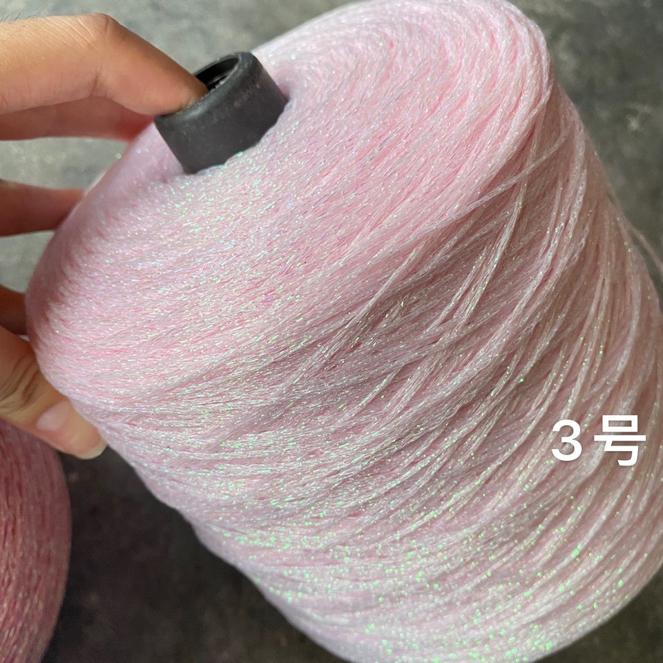 Color: multi - 50g/ball Colorful Unique Gold Silver Wool Cotton Metallic Yarn Skein Crochet Thread Glitter Hand-woven Craft Bag