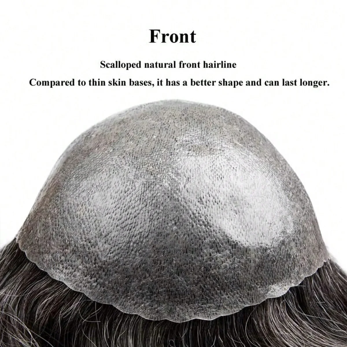 Toupee for Men Human Hair Pieces for men silk straight hair replacement system in 10x8" base size Thin skin PU hair prosthesis