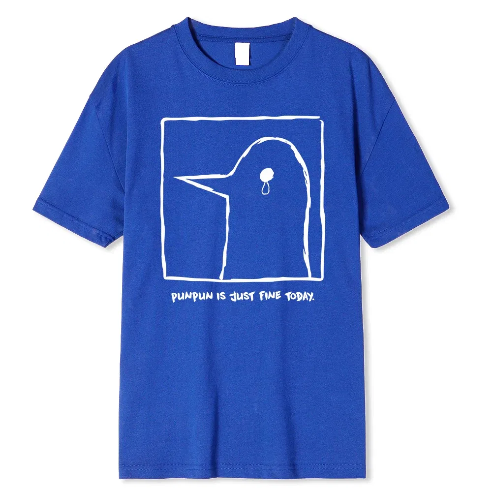 Color: GRAY, Size: L - Oyasumi PunPun Modal Print T-Shirts Funny Anime Streetwear Camisetas Men Women Short-sleev Fashion Harajuku Cartoon Tee Shirt