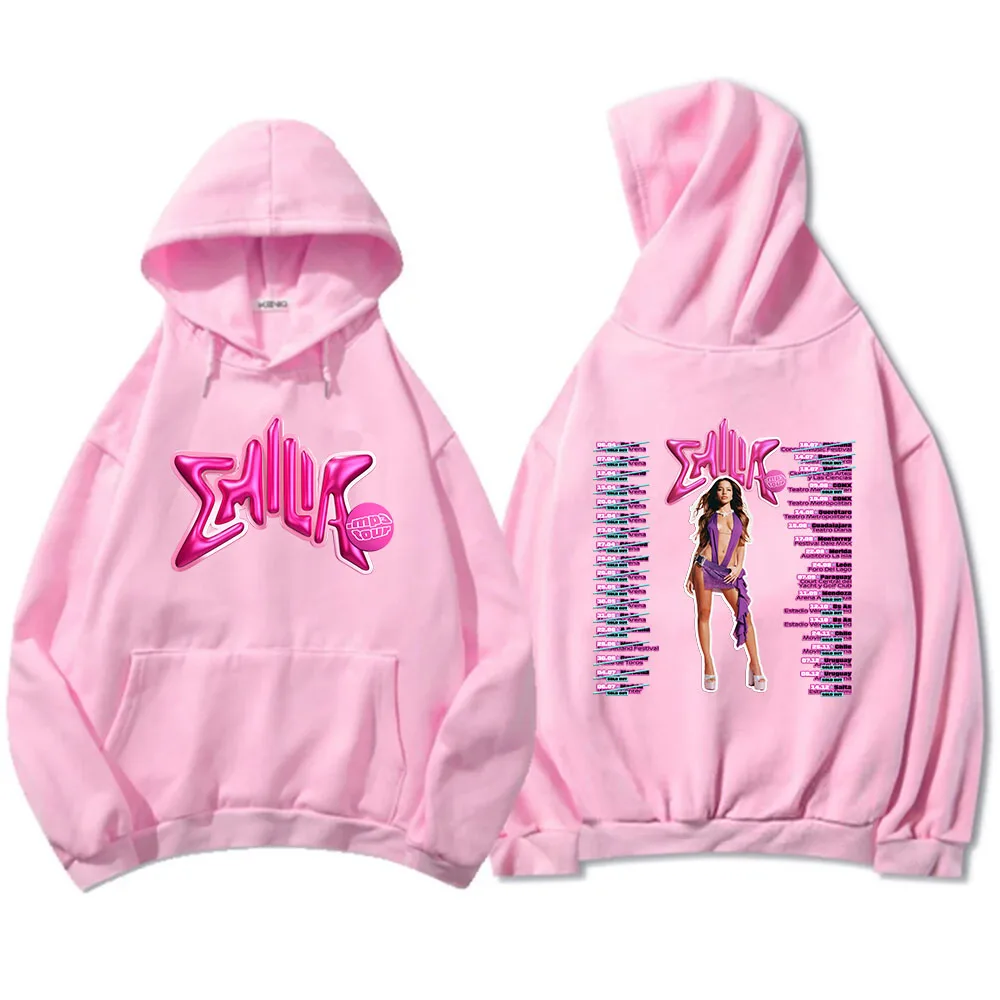 Color: Ivory, Size: L - Emilia Mernes MP3 Hoodies Winter Long Sleeve Hooded Pullovers Men Clothes Fleece Pocket Singer Graphic Sweatshirts Print Hoody