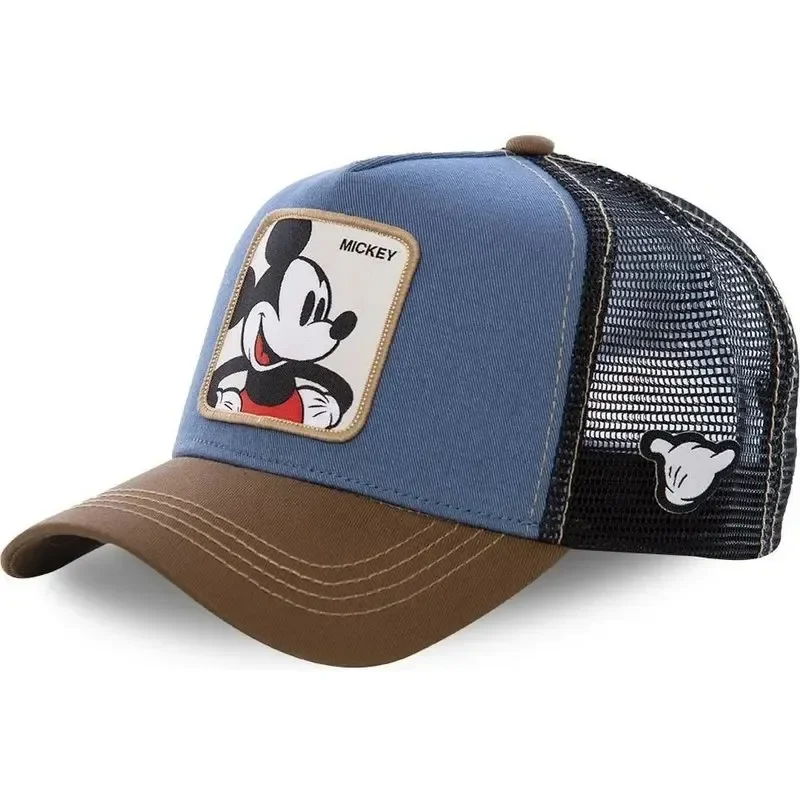 Color: Fluorescent Yellow, Size: Adjustable - Hot Sale Unisex Anime Cartoon Cap Disney Embroidery Baseball Cap Men Women Trucker Hat