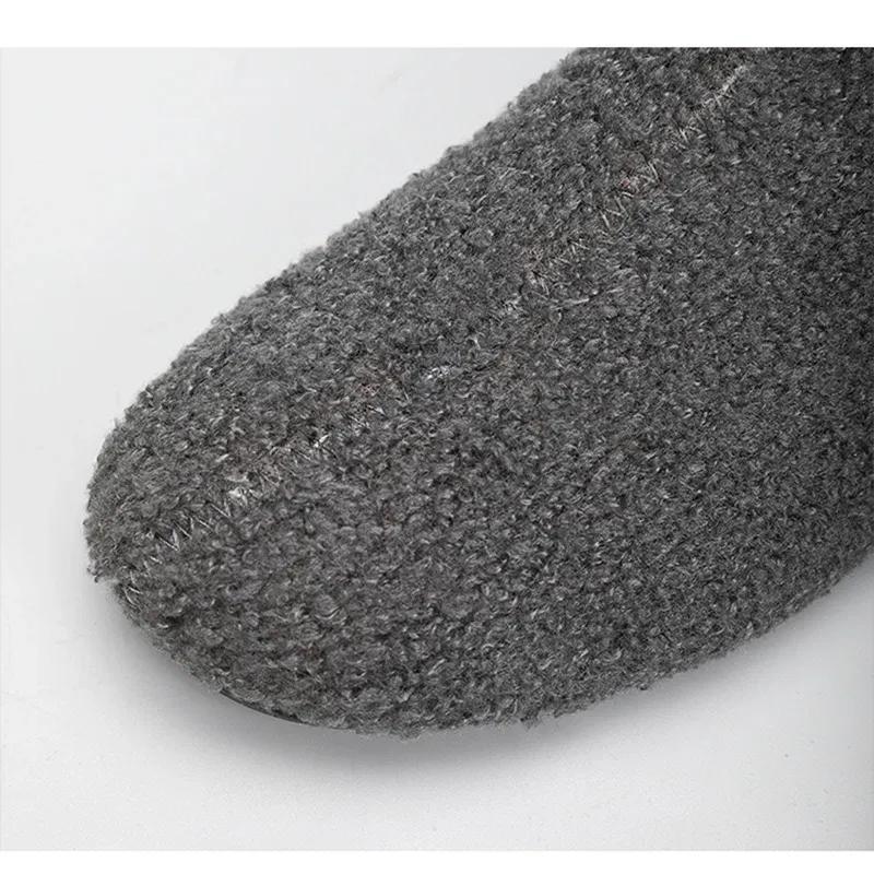 Color: black, Shoe Size: 43, Ships From: CHINA - Winter Fashion Men Slippers Plush Male Home Cotton Shoes Warm Anti-slip Men's Casual Shoes Flexible Solid Flats 39-47 Slip On
