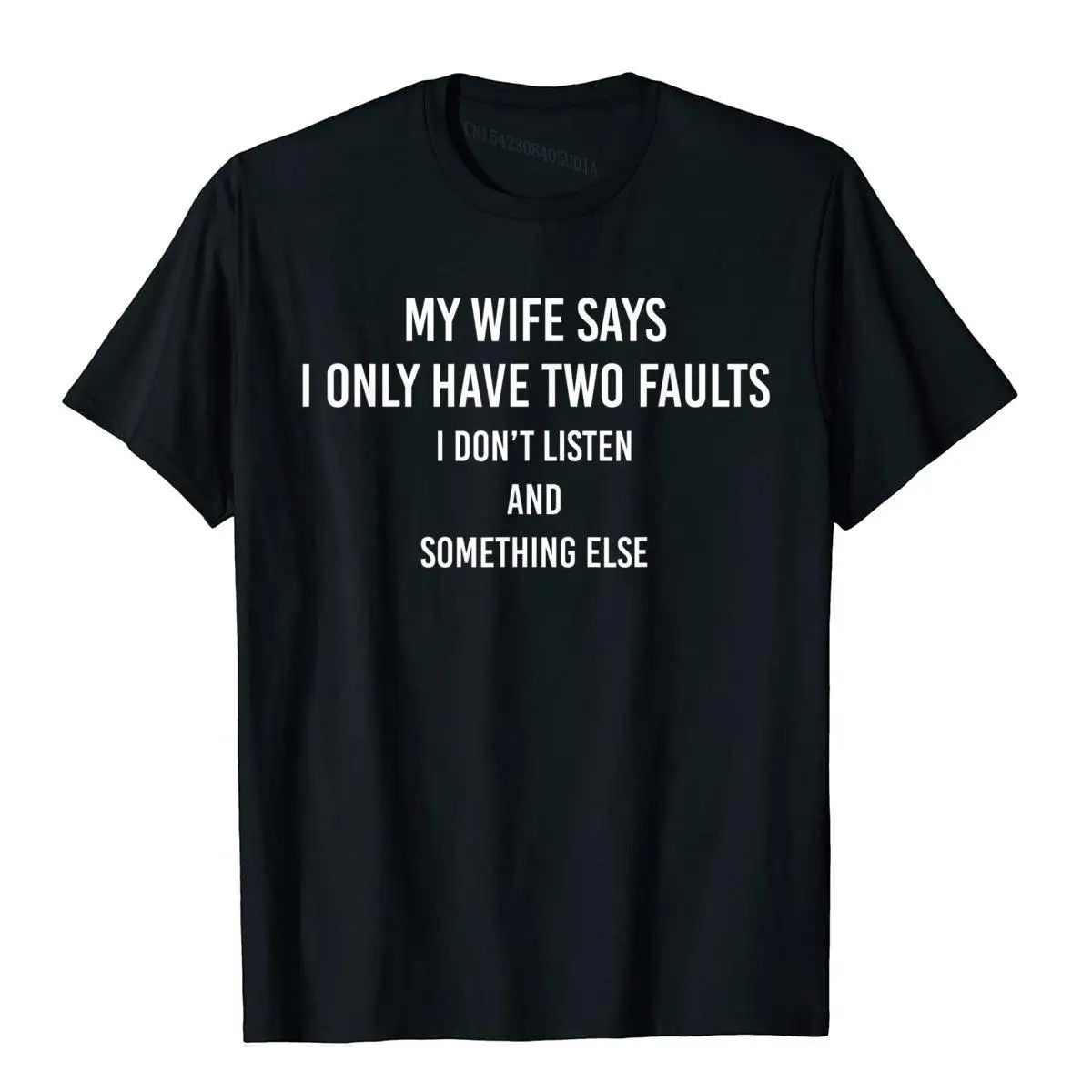 Color: PURPLE, Size: M - My Wife Says I Only Have Two Faults Funny Husband Men Gift T-Shirt T Shirts Funny Funky Cotton Tops & Tees High Street For Male