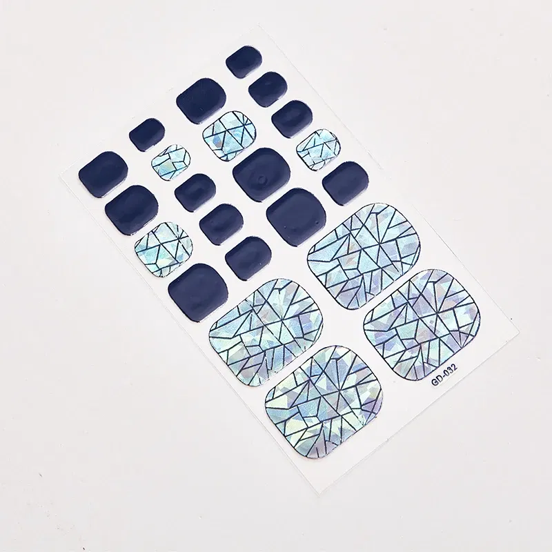 Color: Creamy White - 22 Tips/Sheet Fashion Nails Sticker Designer Nail Accesoires Nail Adhesive Nail Wraps DIY Valentines Loveliness Designed Shiny