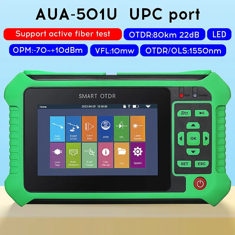 Color: GRAY, Ships From: CHINA - Top MINI OTDR 1310/1550nm 26/24dB Fiber Optic Reflectometer Touch Screen VFL OLS OPM Event Map Ethernet Cable Tester