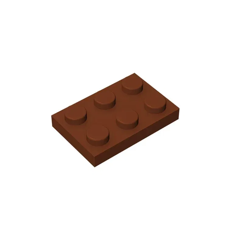 Color: plum - Gobricks GDS-510 Plate 2 x 3 compatible  with lego 3021 pieces of children's DIY building block Particles Plate DIY
