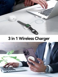 3 in 1 wireless Charger for Phone, Apple watch and Airpods