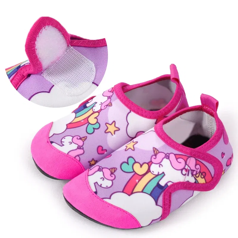 Children Beach Shoes Water Socks Boys And Girls Home Shoes Baby Indoor Socks Cartoon Unicorn Kids Slippers