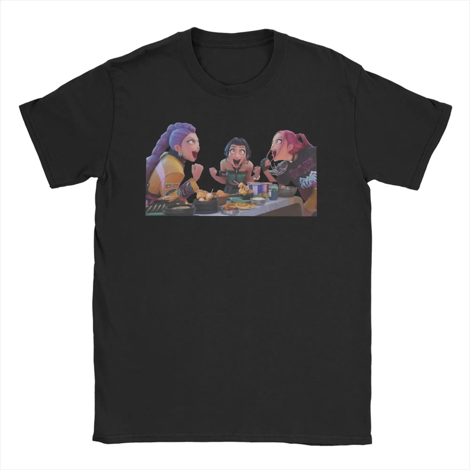 Color: Silver, Size: 5XL - Men Women T-Shirts Kpop Demon Hunters Zoey Huntrix Amazing Cotton Tees Short Sleeve  T Shirt O Neck Clothes Printing