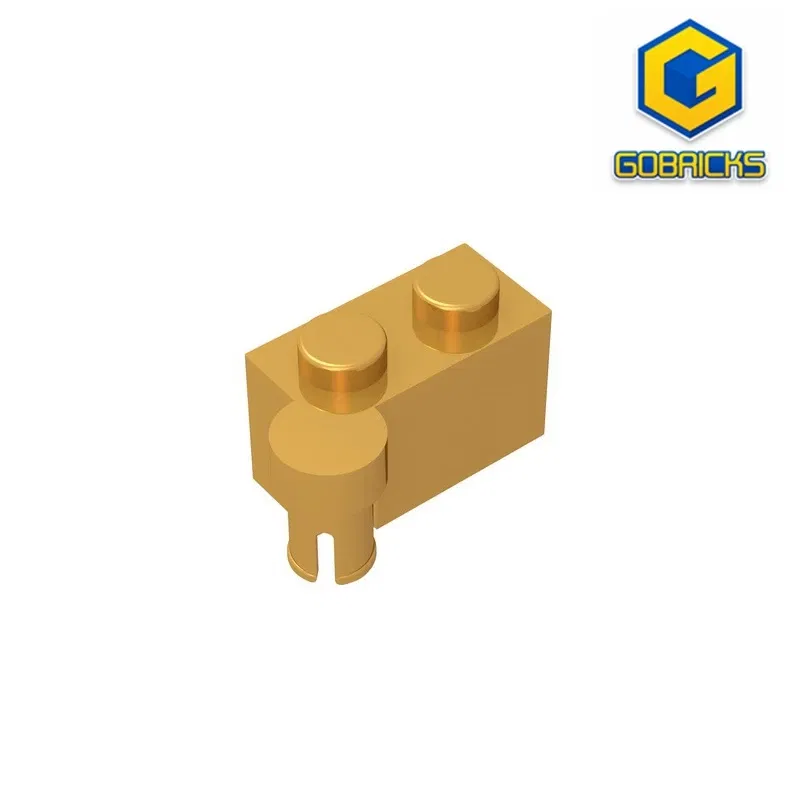 Color: Brown - Gobricks GDS-810 HINGE 1X2 UPPER PART compatible with lego 3830 children's DIY Educational Building Blocks Technical
