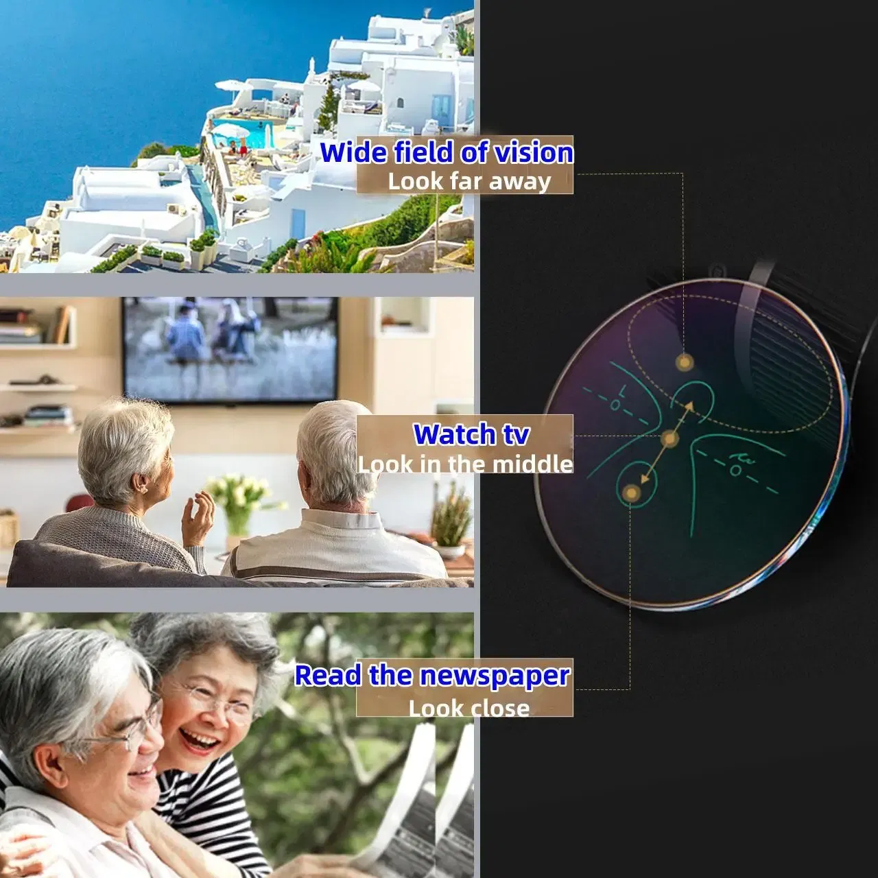 Lenses Color: green, Lens Index: 1.67 - FIRADA 1.56 1.61 1.67 1.74 HMC Anti-reflection Anti-scratch Aspherical Progressive Multi-focus Optical Prescription Glasses Lens