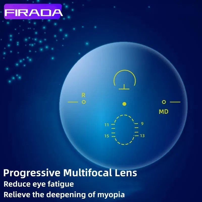 Lenses Color: green, Lens Index: 1.67 - FIRADA 1.56 1.61 1.67 1.74 HMC Anti-reflection Anti-scratch Aspherical Progressive Multi-focus Optical Prescription Glasses Lens
