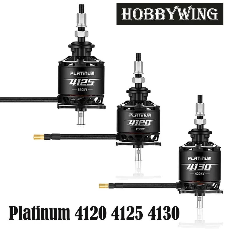 Color: MULTI - Hobbywing Platinum 4120 4125 4130 41 Series fixed wing Brushless Motor High efficiency / strong performance For Rc Model Parts