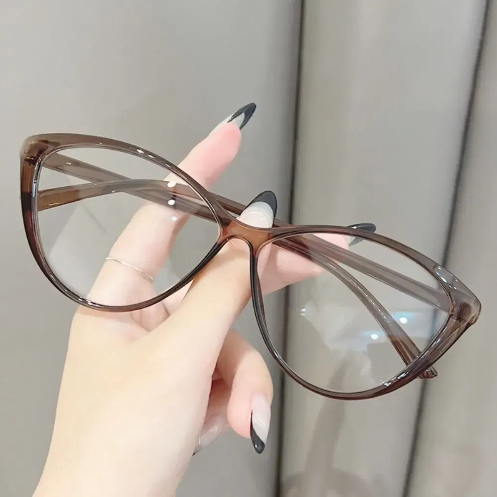 Frame Color: Blue - Y2K Retro Oval Frame Glasses Women Female  Sweet Cool Eyewear Trend Reading Computer Anti Blue Light Eyeglasses
