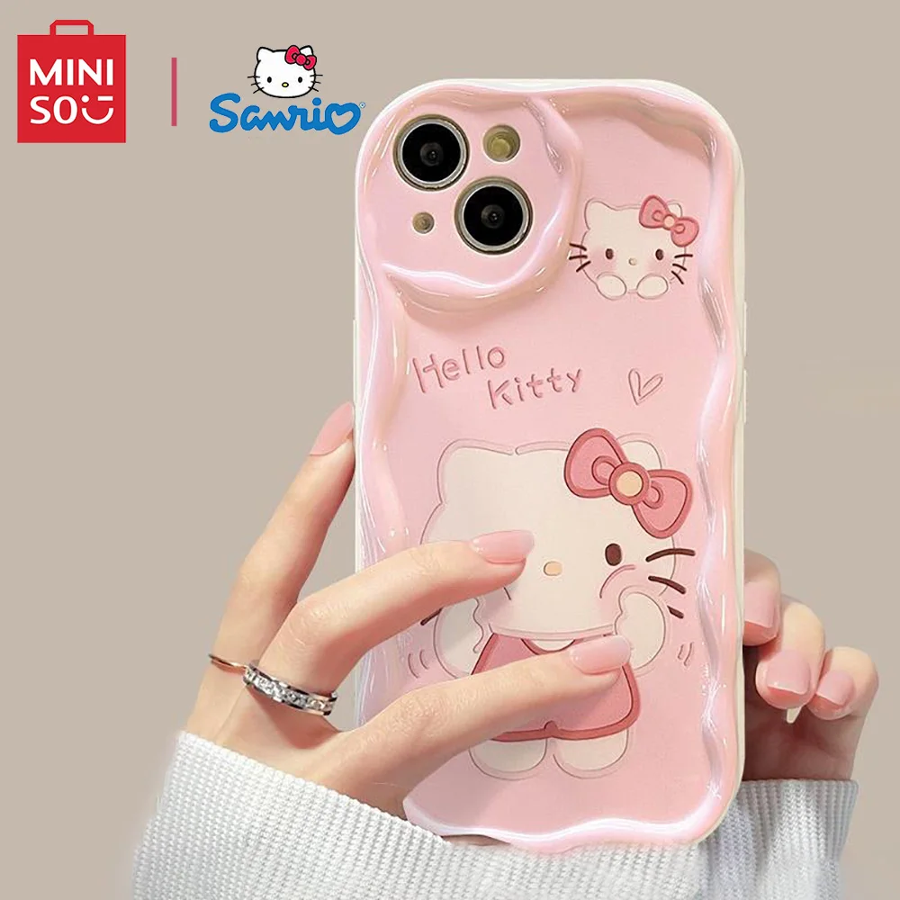 Color: Brown, Material: PVC - Miniso Sanrio Collaboration Hello Kitty Phone Case For  Samsung Galaxy S10 S20 S21 S22 S23 S24 FE Plus Ultra Note 20 Phone Case