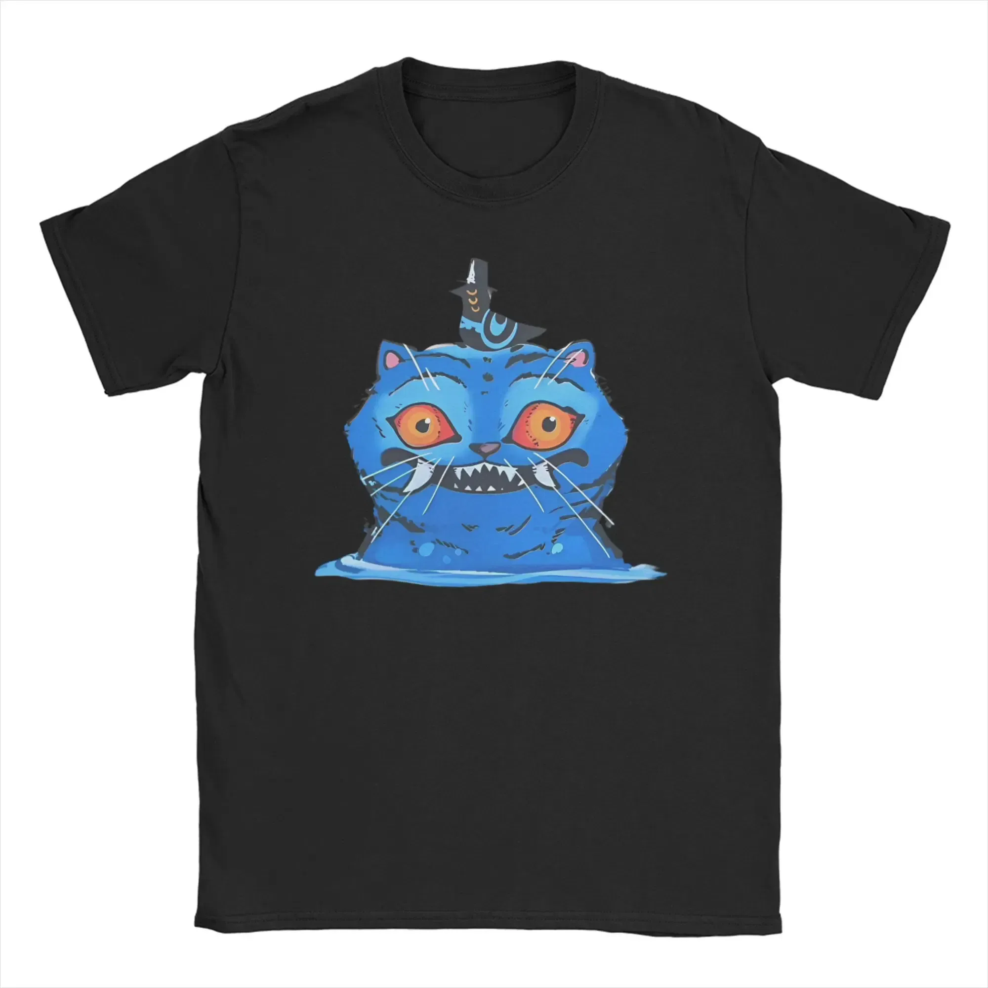 Color: Burgundy, Size: XXL - Derpy Tiger Cat T Shirt Men Women's Cotton Unique T-Shirt Round Collar Huntrix Kpop Demon Hunters Tees Short Sleeve 4XL 5XL 6XL