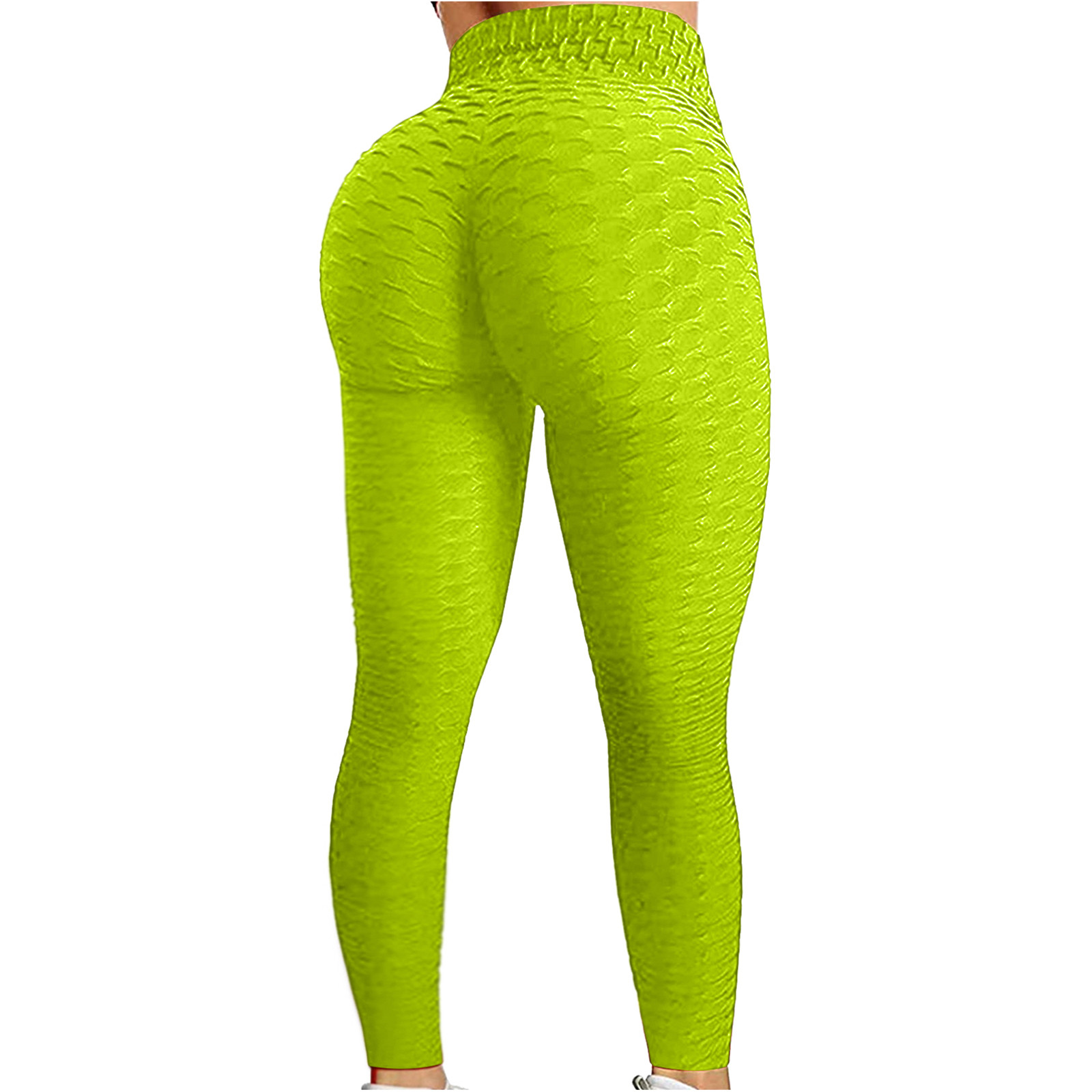 Color: Yellow, Size: XXL - Women's Bubble Hip Lifting ExerciseYoga Pants Women  Fitness Running High Waist Gym Fitness Sports Flared Pant  Dance Trouers