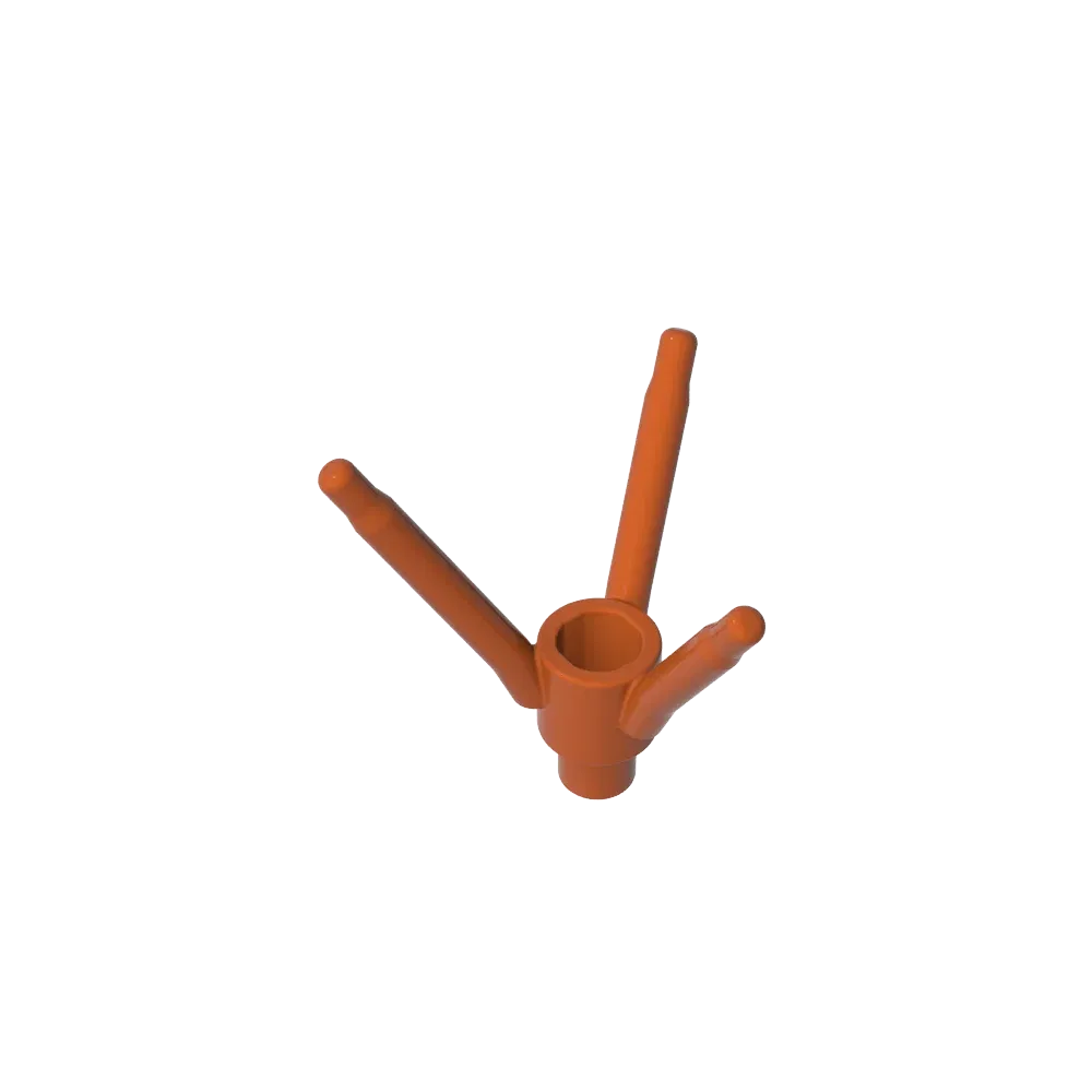 Color: wood - Gobricks GDS-90486 Plant, Flower Stem with Bottom Pin compatible with lego 24855 Assembles Building Blocks children's toys