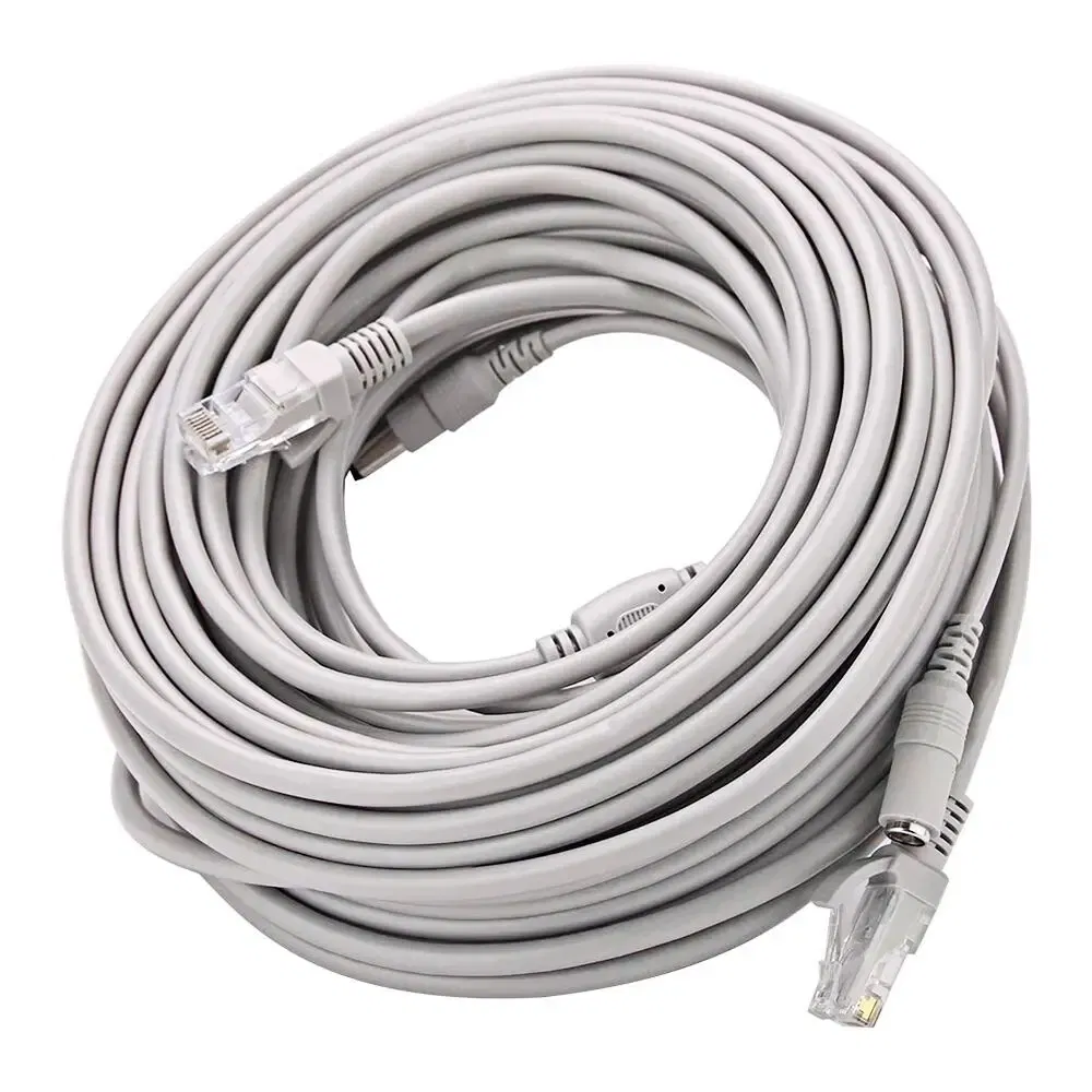 Color: WHITE, Cable Length: 10m - CCTV Cable RJ45 for Video Surveillance Cable Camera Ethernet Network DC Power 2 in 1 Network Extension Lan 5/10/15/20m IP Camera