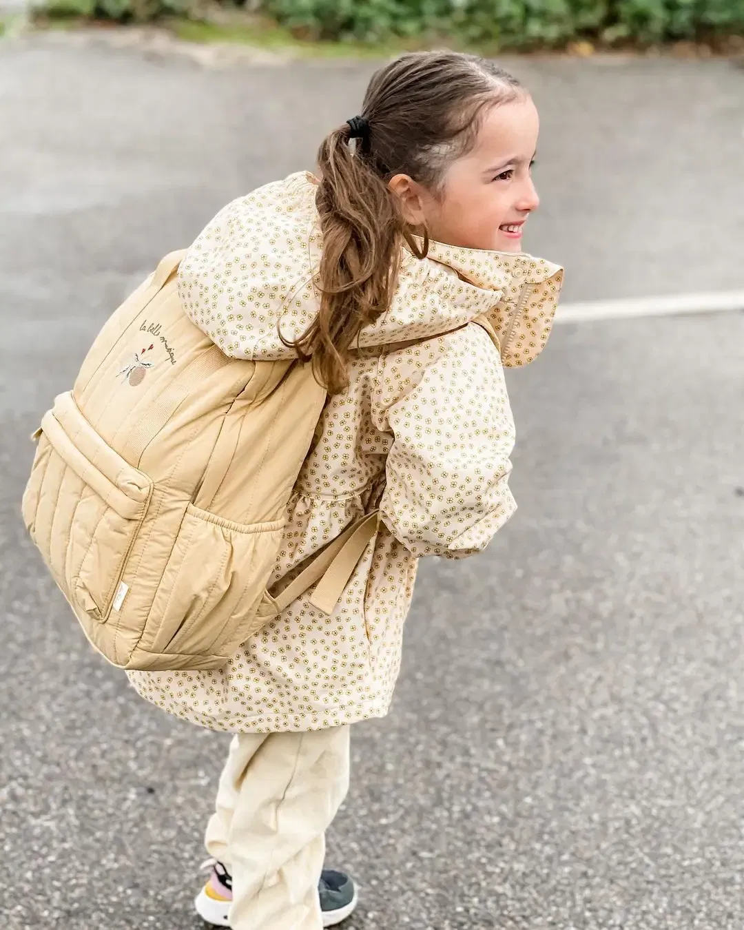 Color: camel - KS Baby Backpack Kids Schoolbag Kindergarten Bags Brand Cherry Lemon Children's Boys Girls Mom Traveling Storage Bag Wholesale